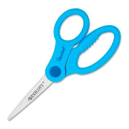 Acme United Westcott Kids Scissors w/Anti-Microbial Product Protection, 5" Straight, Pointed Tip, Assorted 14607
